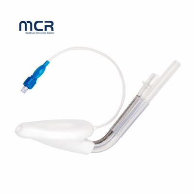 90 Grad gekrümmter PVC-Manschette LMA Doppel-Lumen mit Edelstahl-Streifenverstärkung