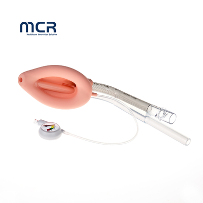 95 Grad gekrümmte Silikonmanschette LMA Doppel-Lumen mit PVC-Rohr